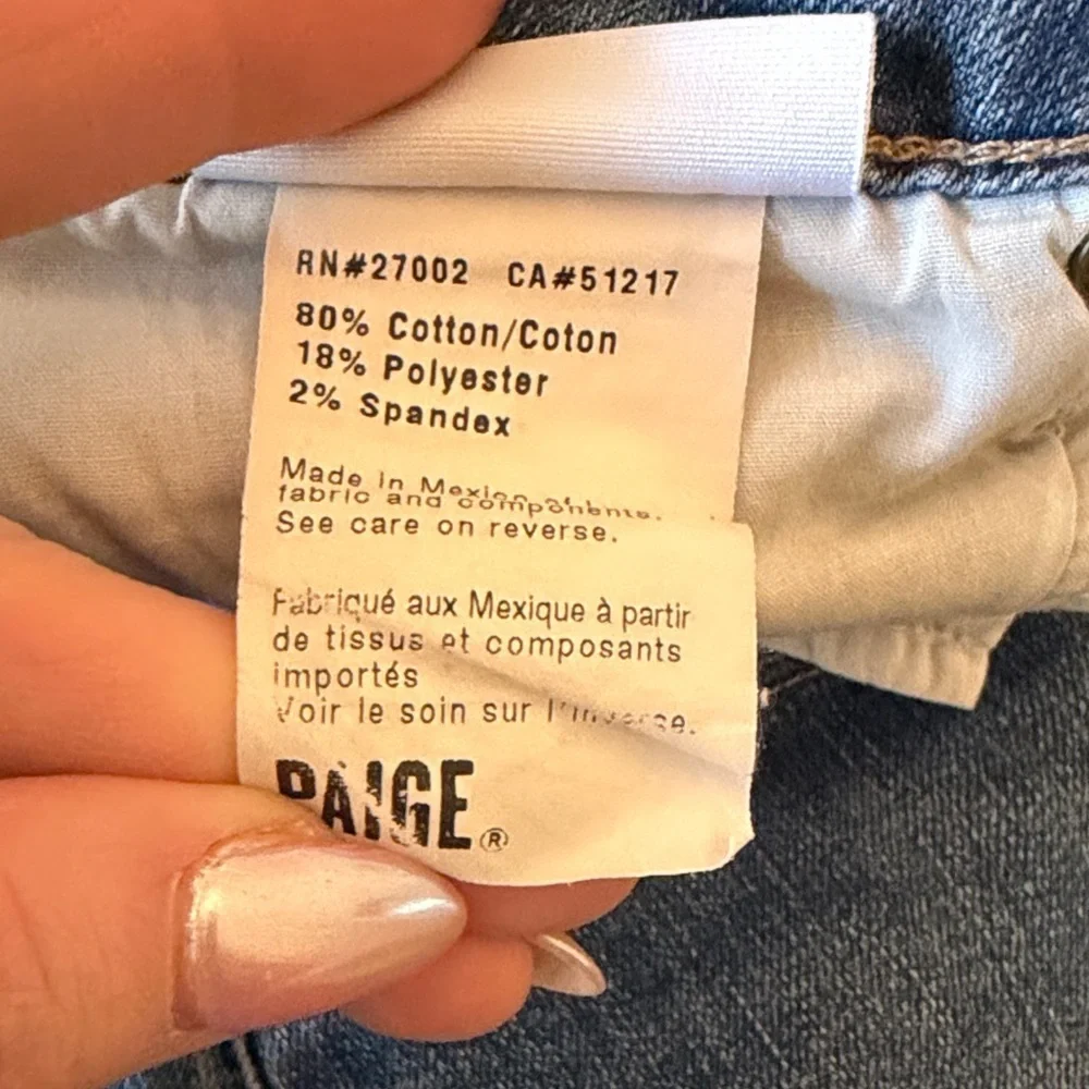 PAIGE Jimmy Jimmy Short Denim Blue Jean Shorts